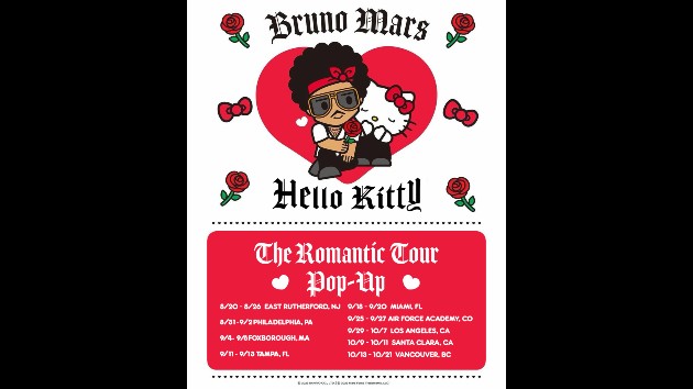 Bruno Mars returning to North America, bringing Hello Kitty® with him